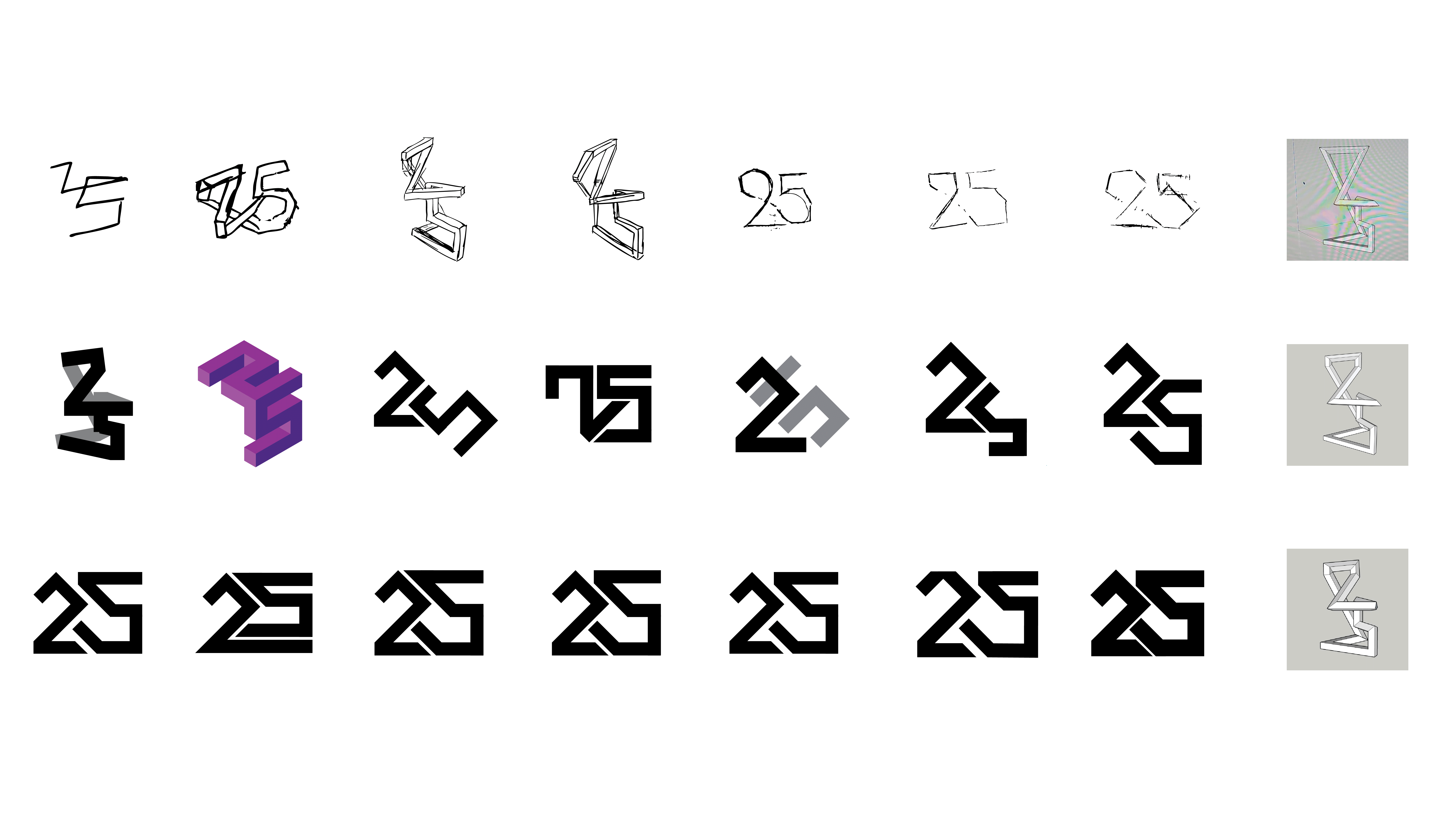 Concept development of IMB's 25th Anniversary logo