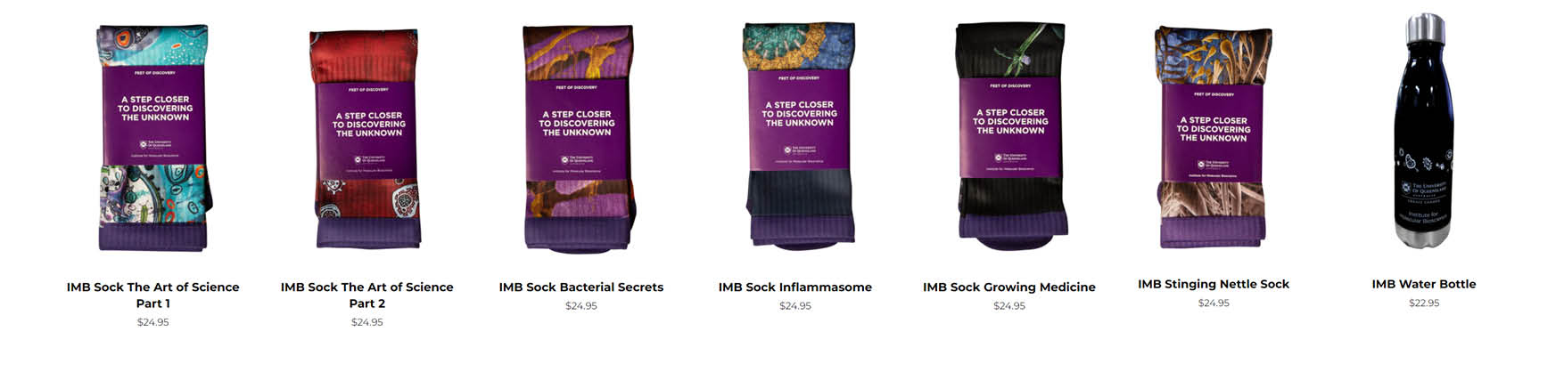 IMB socks and waterbottle