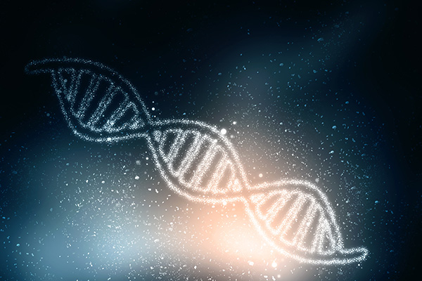 DNA strand in the dark 