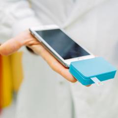 A device that plugs into a phone and can read biological data