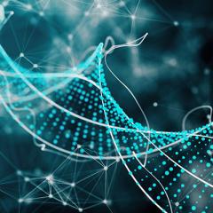 Blue DNA wallpaper
