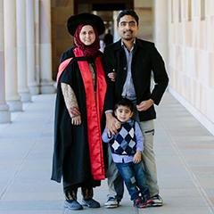 Rubbiya Ali with her family