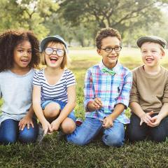 Children sitting together