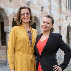 Dr Anna Vinkhuyzen and Hana Starobova will be heading to Antarctica as part of the global Homeward Bound program.b