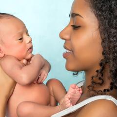 Mother with baby