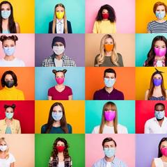 People in masks