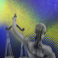 Lady justice and her scales